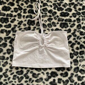 small white crop top